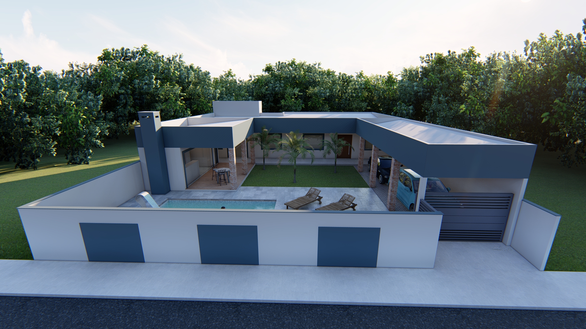 Casa com área de lazer